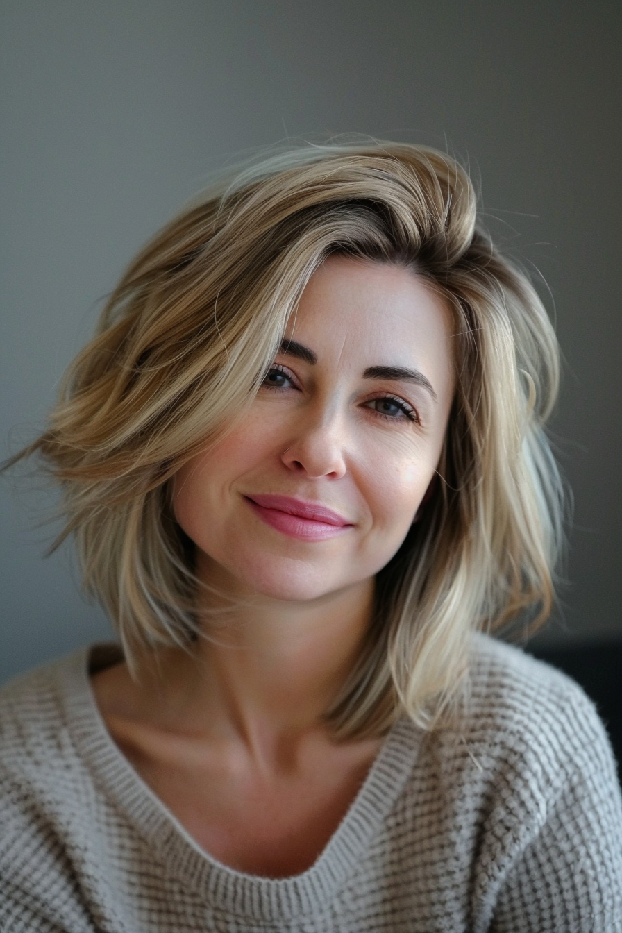 1. Classic Layered Bob (Bob Hairstyles For Women Over 40) - Bob Hairstyles For Women Over 40