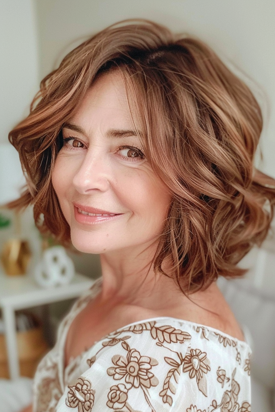 18. Bob with Soft Waves (Bob Hairstyles For Women Over 40) - Bob Hairstyles For Women Over 40