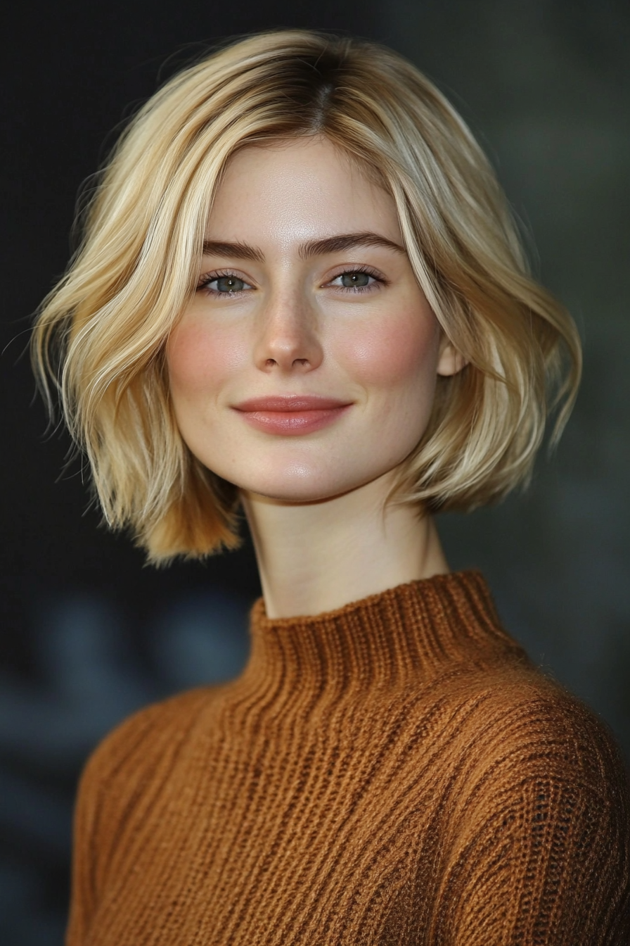 29. Classic Bob with Golden Blonde (Short Hairstyles With Layers) - Short Hairstyles With Layers