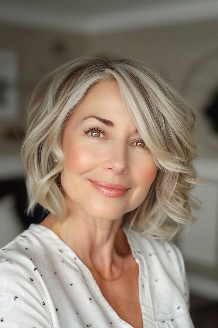 5. Blonde Bob with Highlights (Bob Hairstyles For Women Over 40) - Bob Hairstyles For Women Over 40
