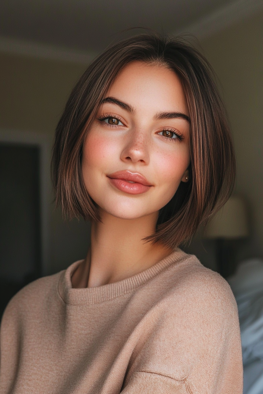 9. Blunt Bob with Subtle Layers (Short Hairstyles With Layers) - Short Hairstyles With Layers